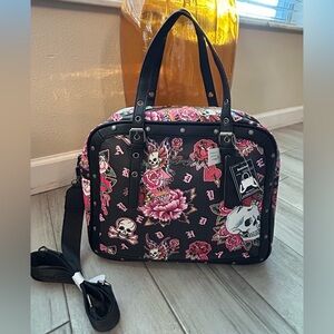 Ed Hardy large pink satchel